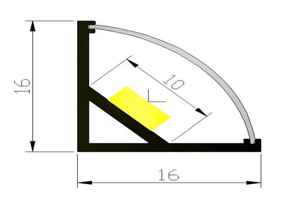 OEM Προφίλ αλουμινίου ανωτισμού για το φως LED ISO9001